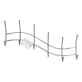 Wandkapstok 13,5x44,5 cm, glanzend chroom, golvend design