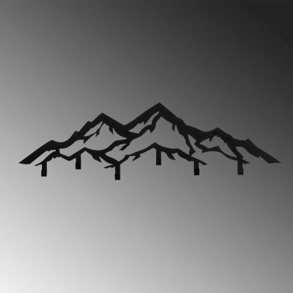 Wandkapstok 80x25 cm met bergmotief