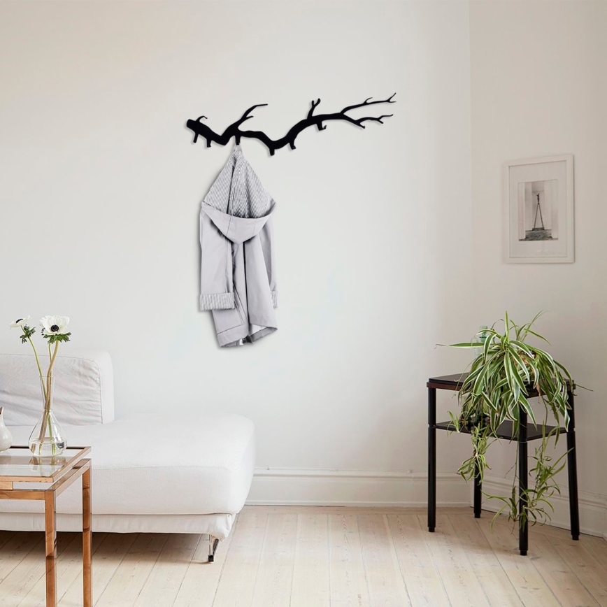 Wandkapstok 87x22 cm met takdesign