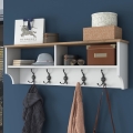 Wandkapstok RANI 120x37x22 cm wit/beige