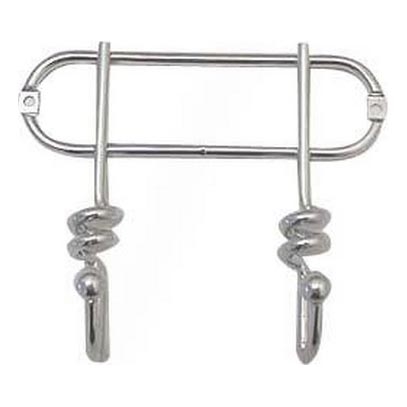 Wandkapstok TWIST 13,5x16,5 cm glanzend chroom
