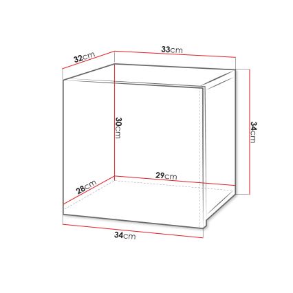 Wandkast CALABRINI 34x34 cm wit