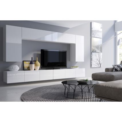 wandkast PAVO 117x45 cm glanzend wit