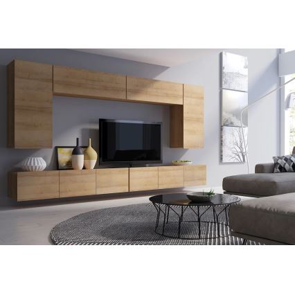 Wandkast PAVO 117x45 cm gouden eik