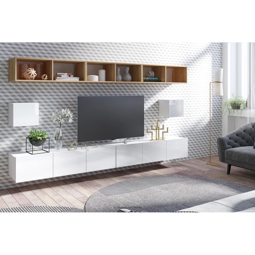 wandkast PAVO 34x34 cm glanzend wit