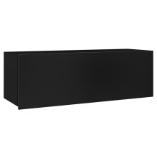 wandkast PAVO 35x105 cm glanzend zwart/mat zwart