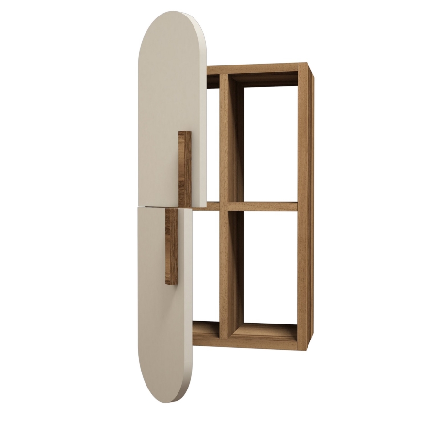 Wandkast ROSE 60x35 cm bruin/crème