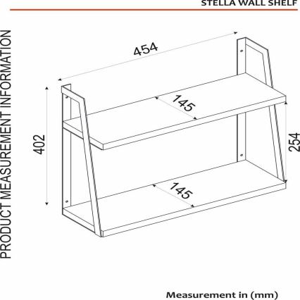 Wandkast STELLA 40,2x45,4 cm bruin/zwart