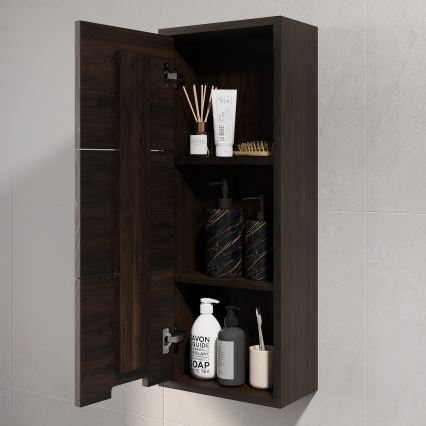Wandkast voor de badkamer GRIBSKOV 90 cm bruin/eiken
