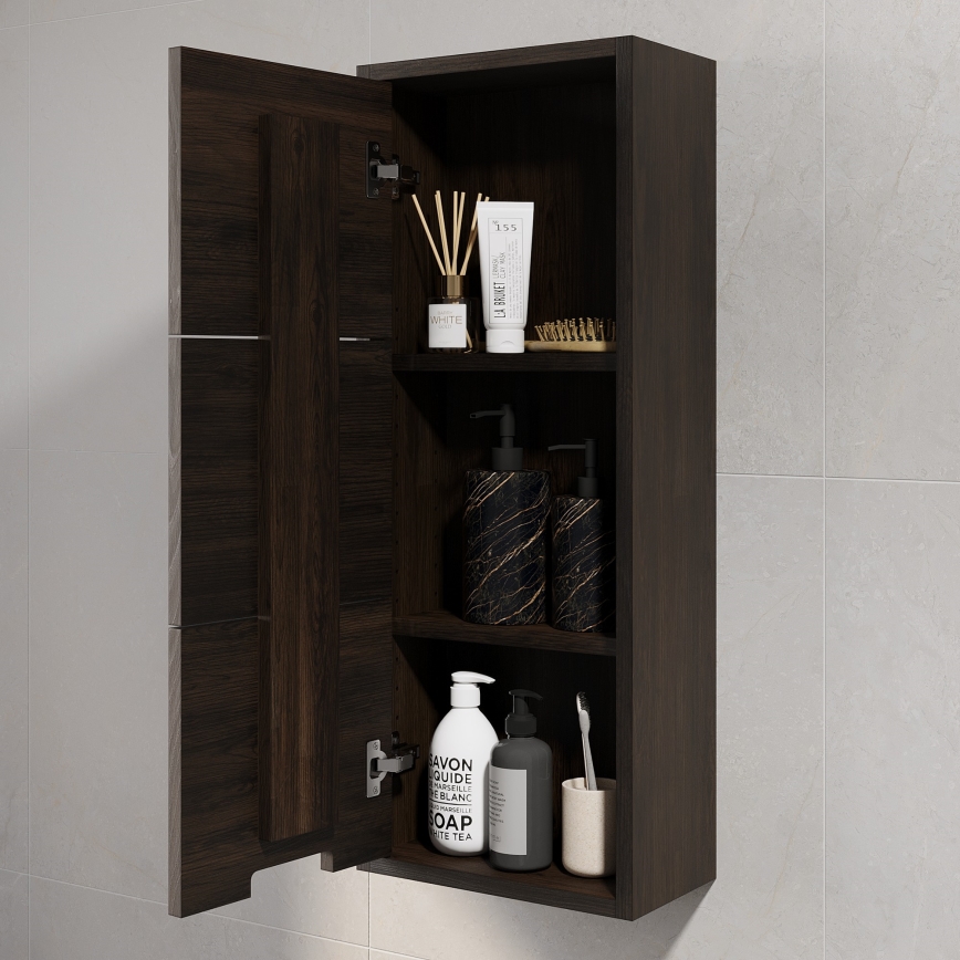 Wandkast voor de badkamer GRIBSKOV 90 cm bruin/eiken