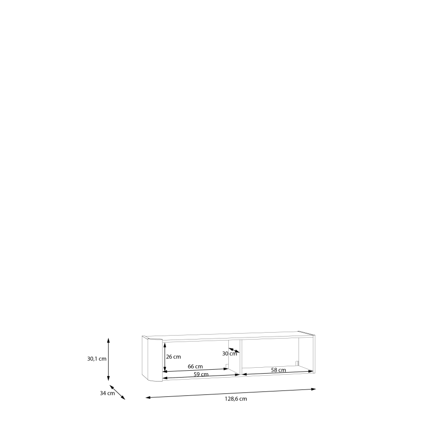 Wandkastje INAR zwart