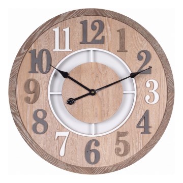 Wandklok 1x AA-batterij Ø 60 cm beige