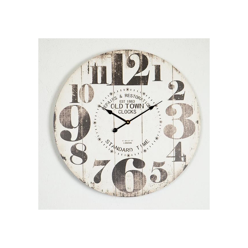 Wandklok 1x AA Ø 58,2 cm bruin