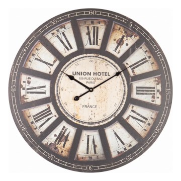 Wandklok 1x AA Ø 58,2 cm zwart/beige