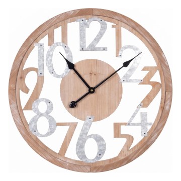 Wandklok 1x AA Ø 60 cm beige/wit