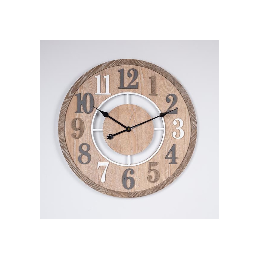 Wandklok 1xAA beige