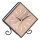 Wandklok 1xAA beige/zwart