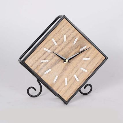Wandklok 1xAA beige/zwart