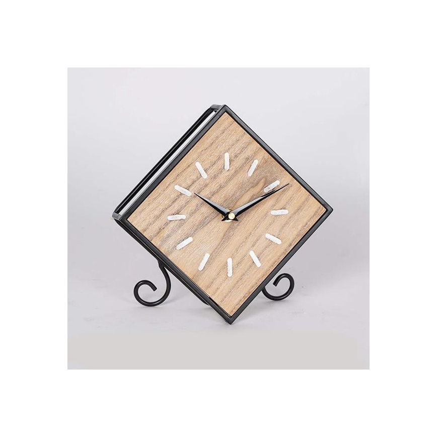 Wandklok 1xAA beige/zwart