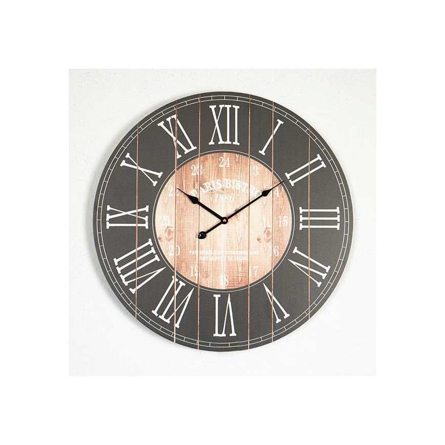 Wandklok 1×AA Ø 58,2 cm zwart/wit