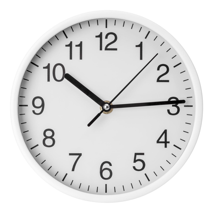 Wandklok Ø 20 cm 1xAA wit/zwart