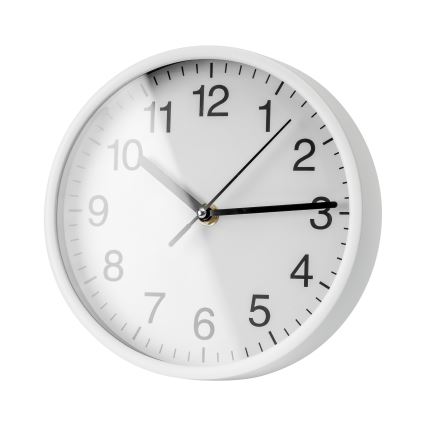 Wandklok Ø 20 cm 1xAA wit/zwart