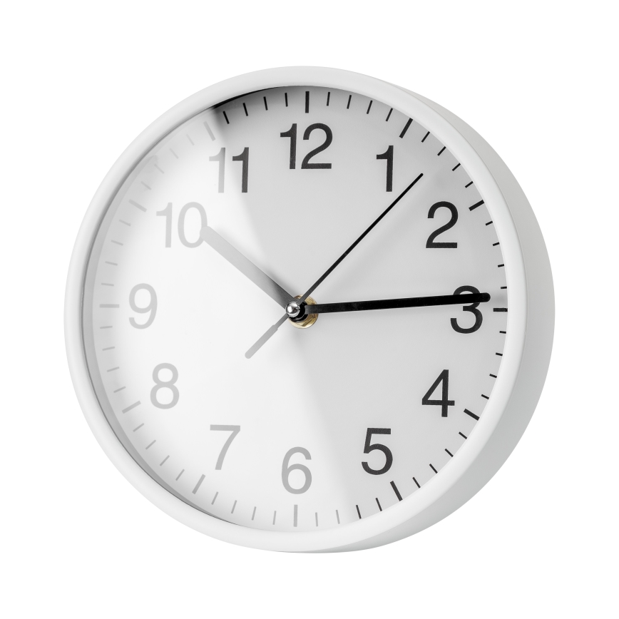 Wandklok Ø 20 cm 1xAA wit/zwart