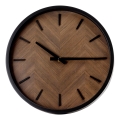 Wandklok Ø 30 cm 1xAA zwart/bruin