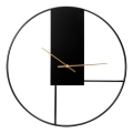 Wandklok Ø 50 cm 1xAA zwart/goud