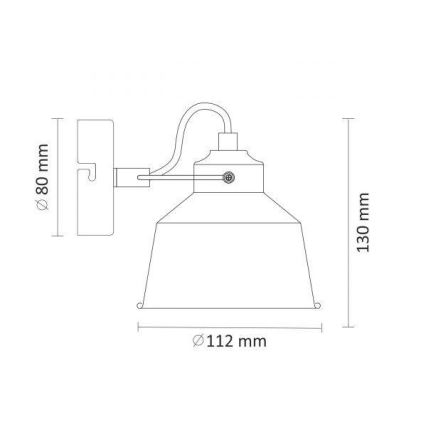 Wandlamp 1xE14/8W/230V