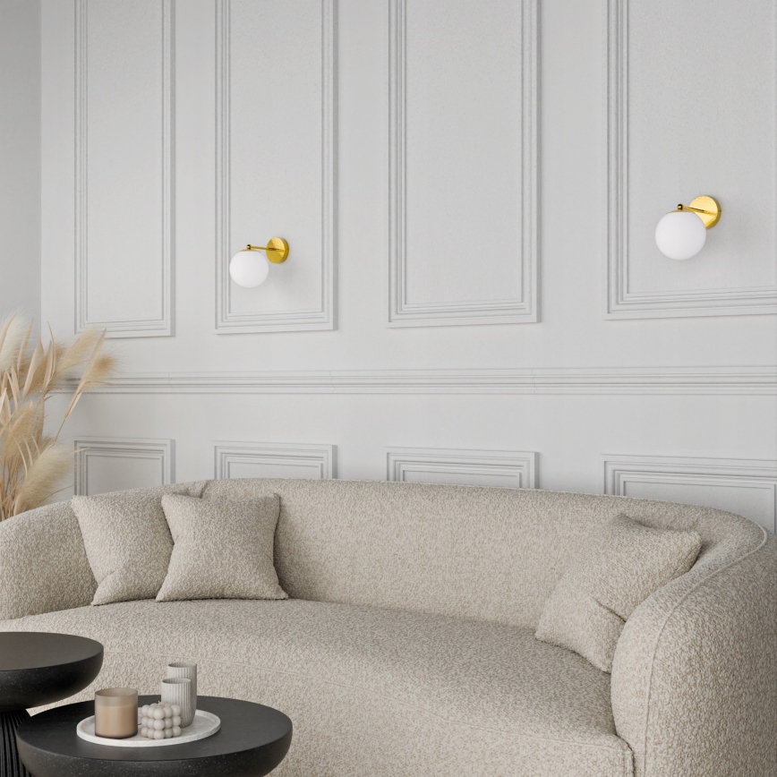 Wandlamp 1xE27/40W/230V goud/wit