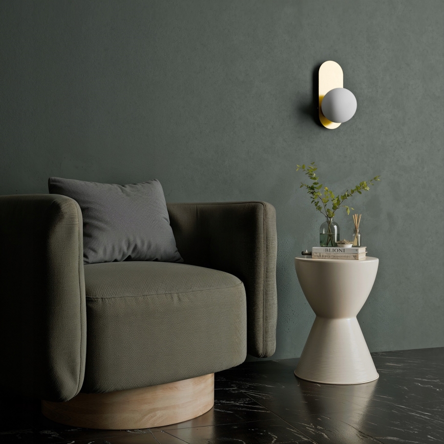 Wandlamp 1xE27/40W/230V goud/wit