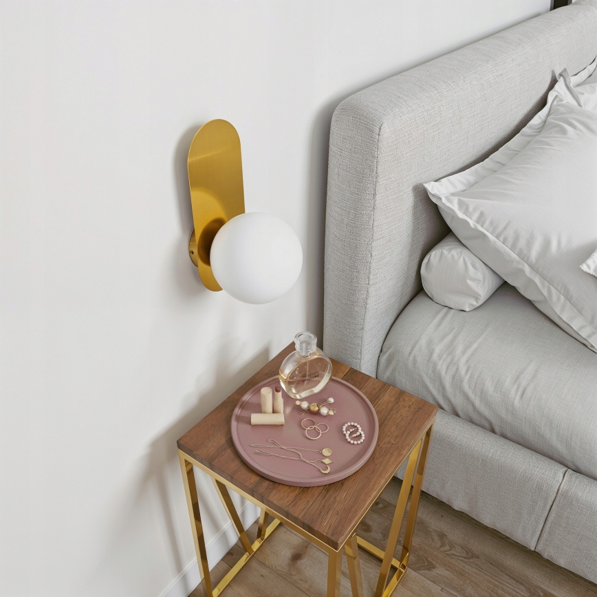 Wandlamp 1xE27/40W/230V goud/wit