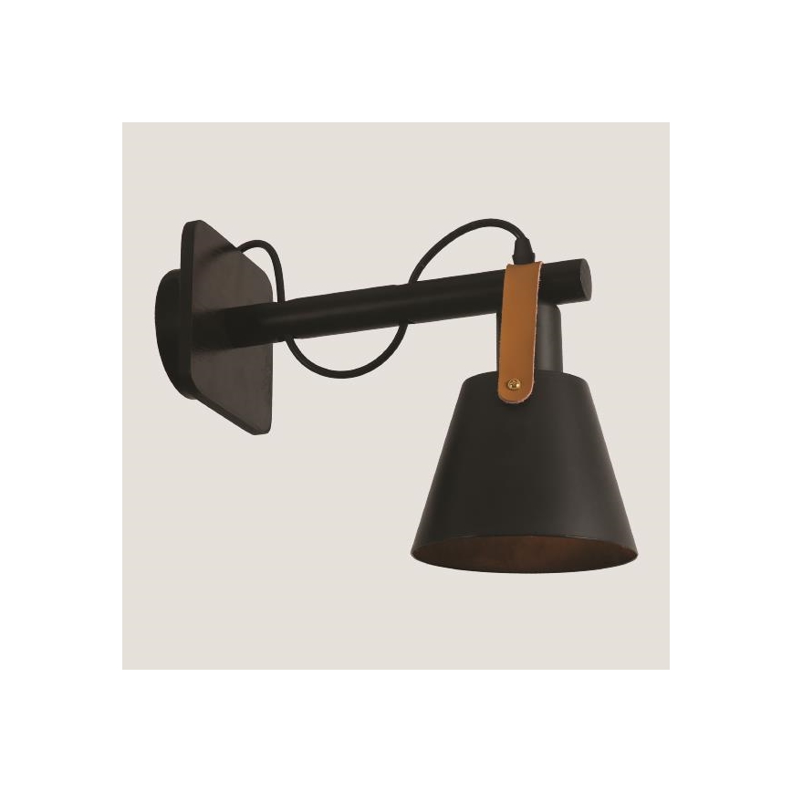 Wandlamp 1xE27/40W/230V zwart