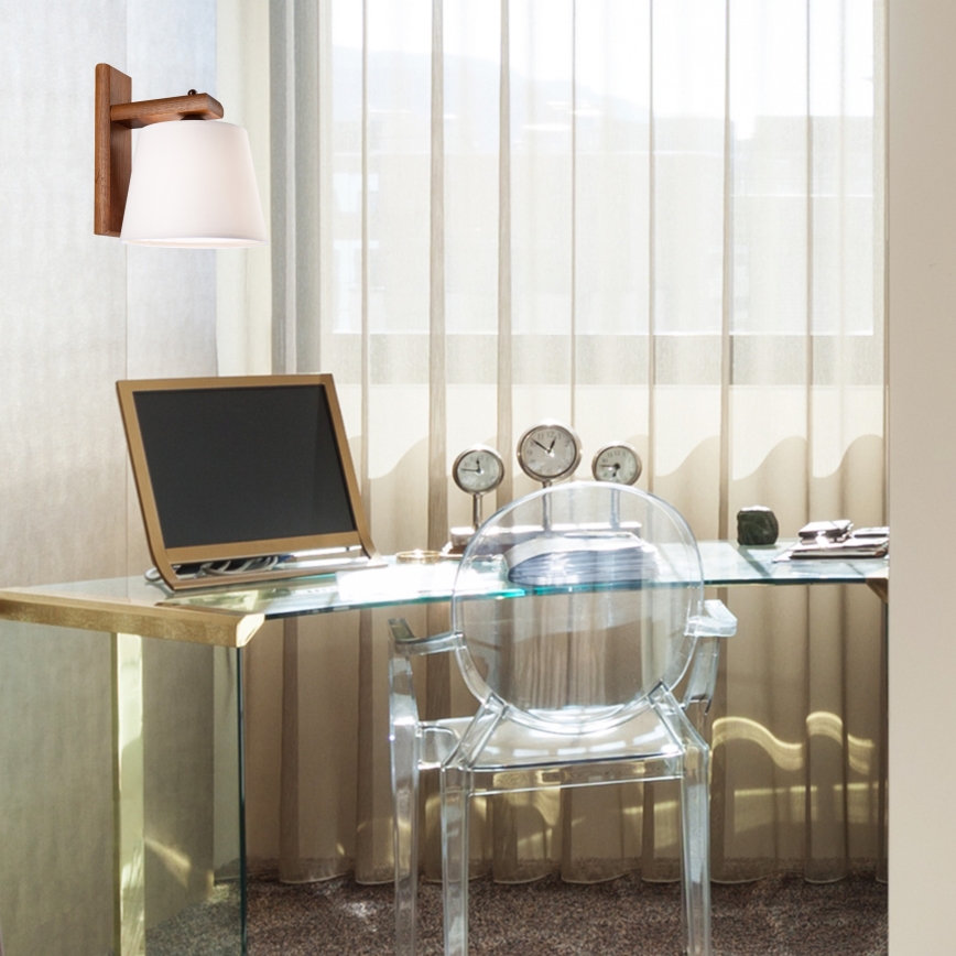 Wandlamp 1xE27/60W/230V eiken