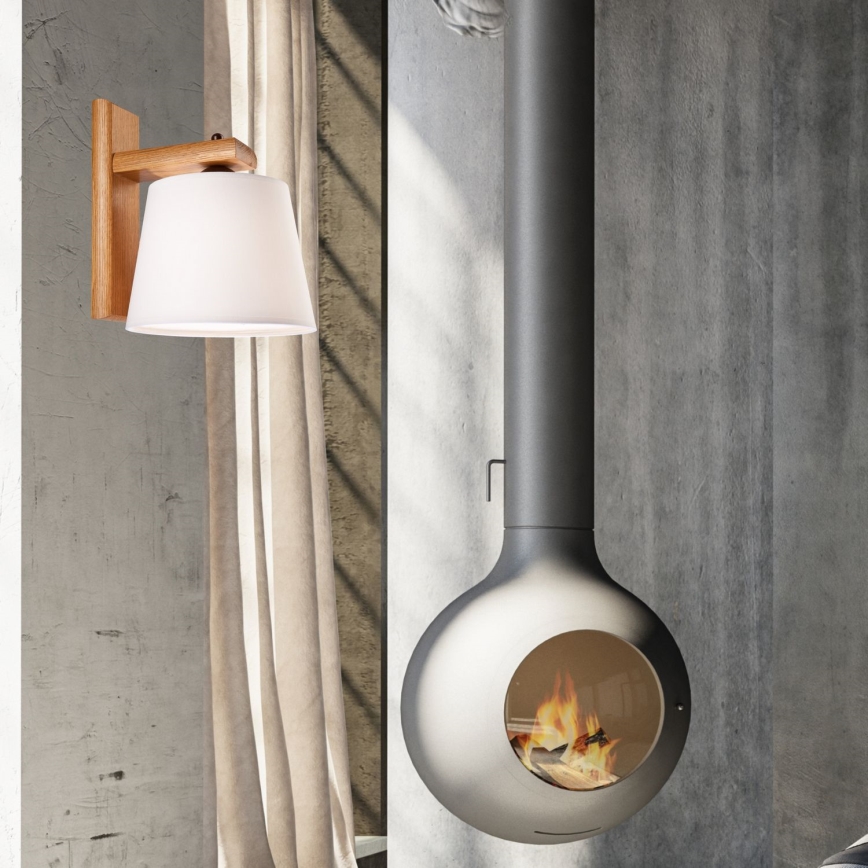 Wandlamp 1xE27/60W/230V eiken