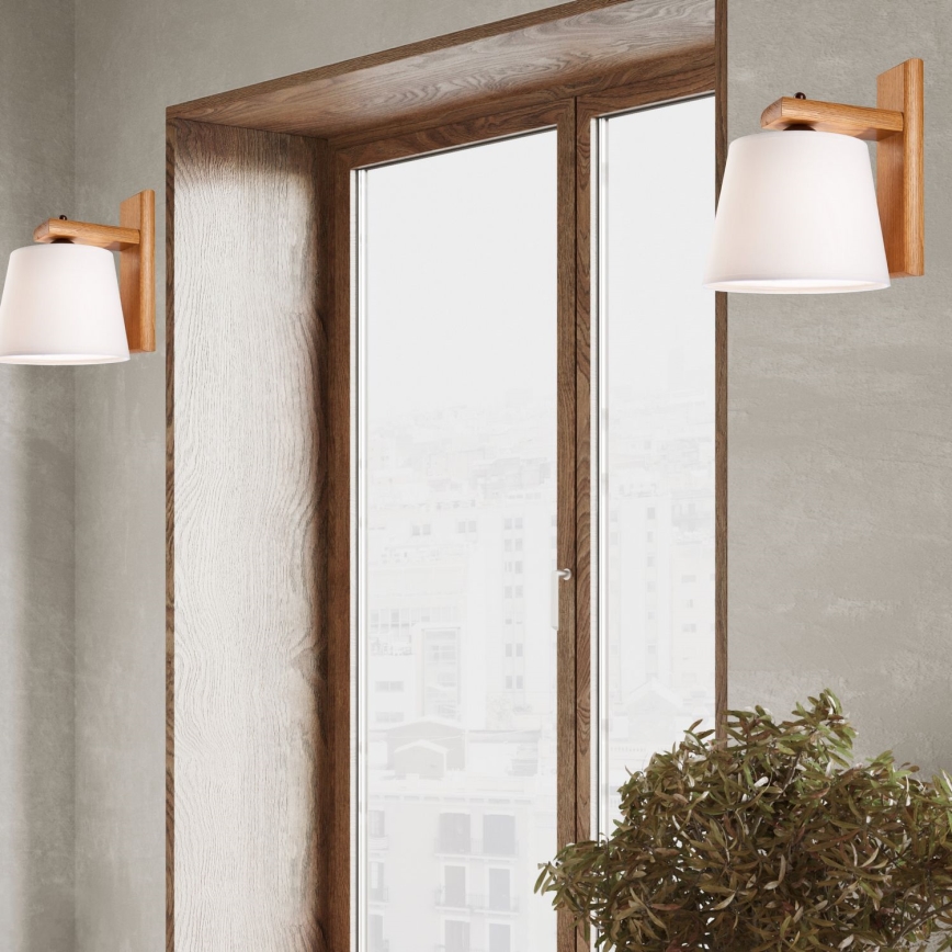 Wandlamp 1xE27/60W/230V eiken