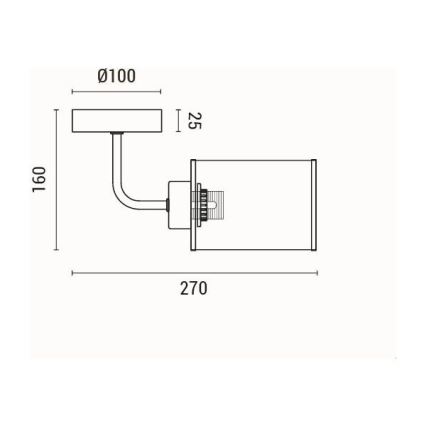 Wandlamp 1xE27/60W/230V
