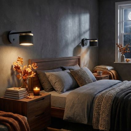 Wandlamp 1xGX53/35W/230V zwart/goud
