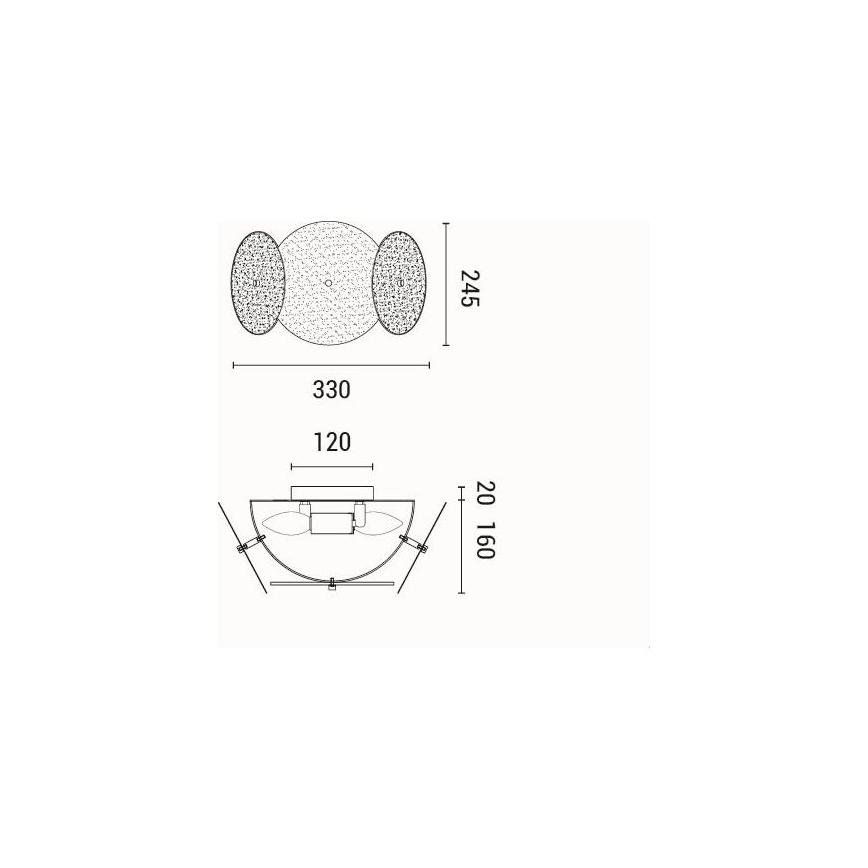 Wandlamp 2xE14/40W/230V