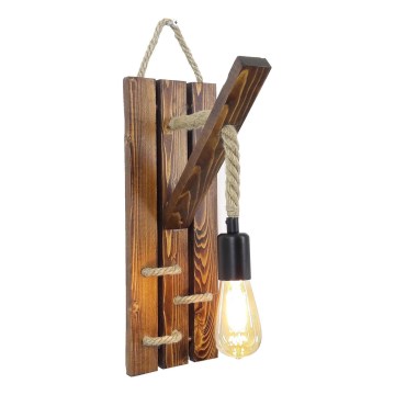 Wandlamp AHSAP 1xE27/40W/230V, grenen/notenhout