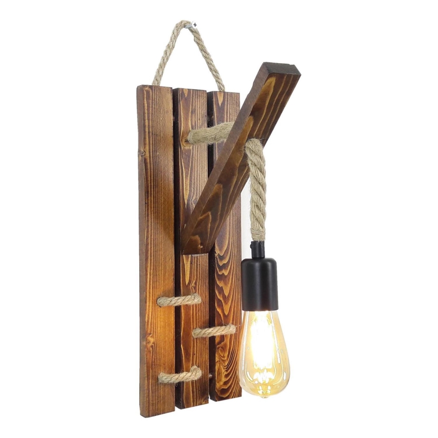 Wandlamp AHSAP 1xE27/40W/230V, grenen/notenhout