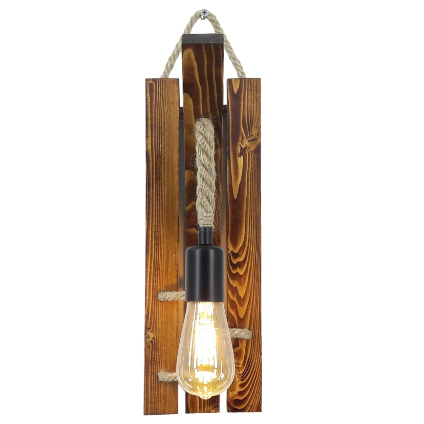 Wandlamp AHSAP 1xE27/40W/230V, grenen/notenhout