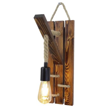Wandlamp AHSAP 1xE27/40W/230V, grenen/notenhout