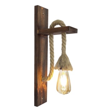Wandlamp AHSAP 1xE27/40W/230V, grenen/walnoot