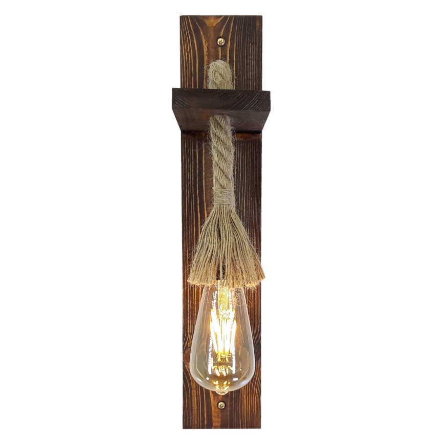 Wandlamp AHSAP 1xE27/40W/230V, grenen/walnoot