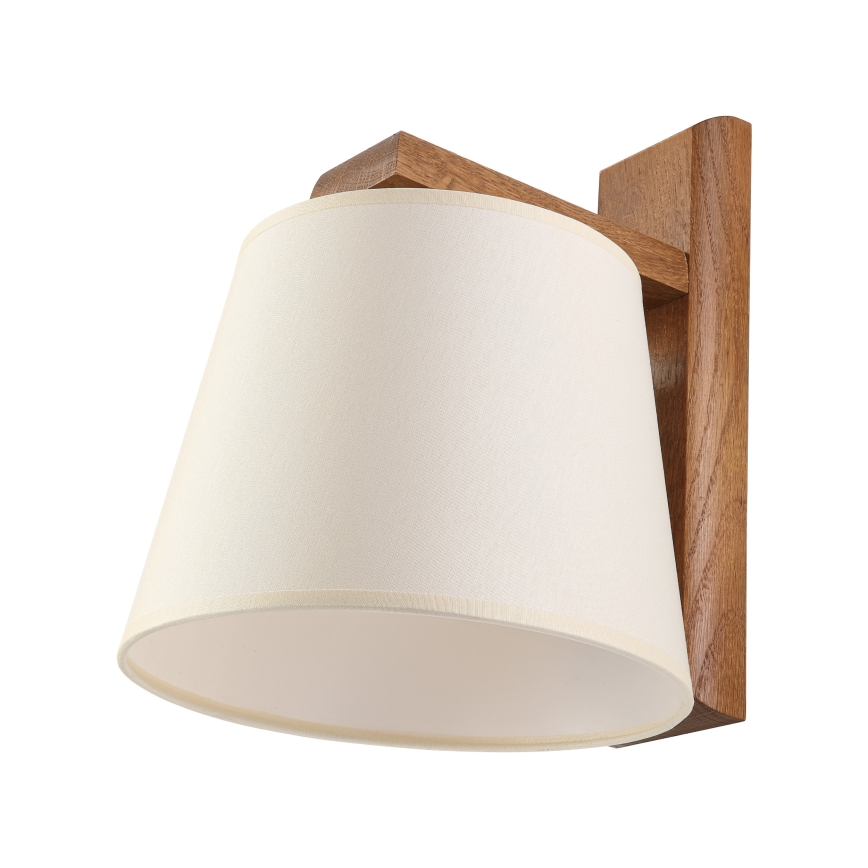 Wandlamp AIDA 1xE27/15W/230V eiken/crème