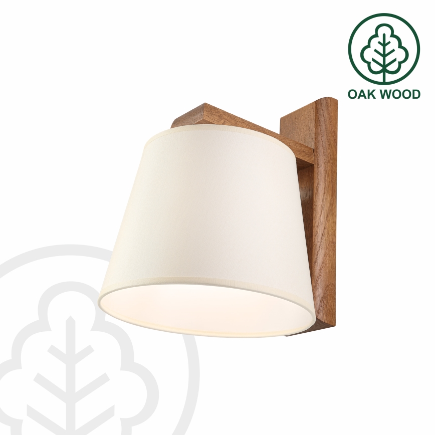 Wandlamp AIDA 1xE27/15W/230V eiken/crème