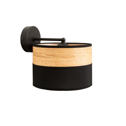 Wandlamp ALBA 1xE27/15W/230V zwart/bruin