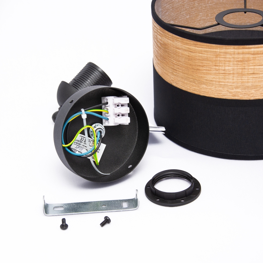 Wandlamp ALBA 1xE27/15W/230V zwart/bruin